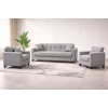 Σετ σαλονιού, Τριθέσιος - Διθέσιος - Πολυθρόνα  Modesto, Γκρί , All4home