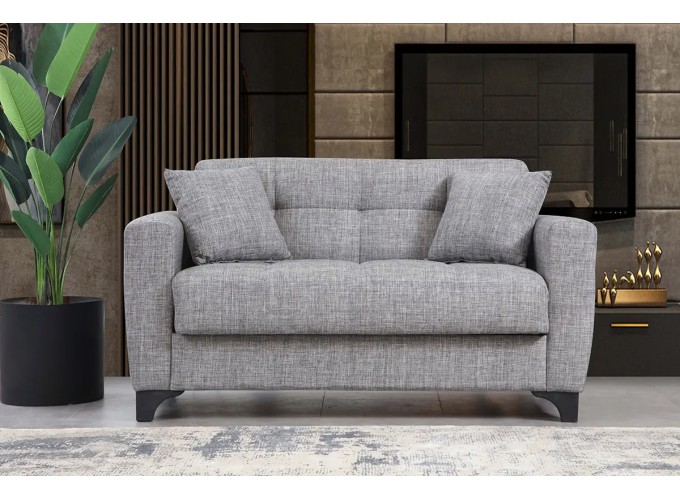 Σετ σαλονιού, Τριθέσιος - Διθέσιος - Πολυθρόνα  Modesto, Γκρί , All4home