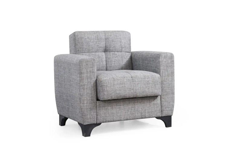 Σετ σαλονιού, Τριθέσιος - Διθέσιος - Πολυθρόνα  Modesto, Γκρί , All4home