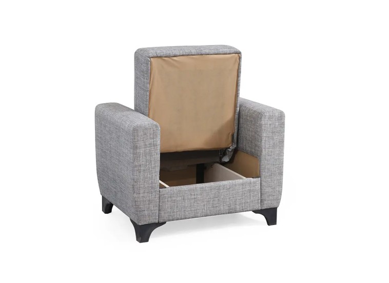 Σετ σαλονιού, Τριθέσιος - Διθέσιος - Πολυθρόνα  Modesto, Γκρί , All4home