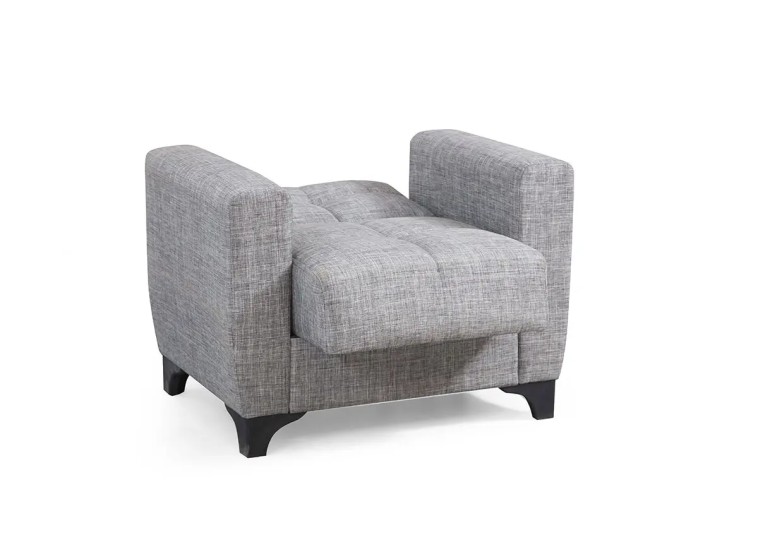 Σετ σαλονιού, Τριθέσιος - Διθέσιος - Πολυθρόνα  Modesto, Γκρί , All4home