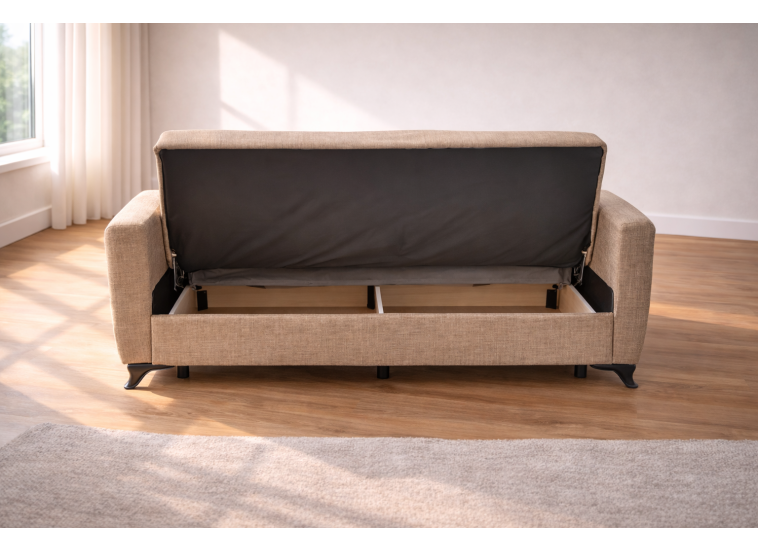 Σετ σαλονιού, Τριθέσιος - Διθέσιος καναπές Modesto,Μπεζ , All4home