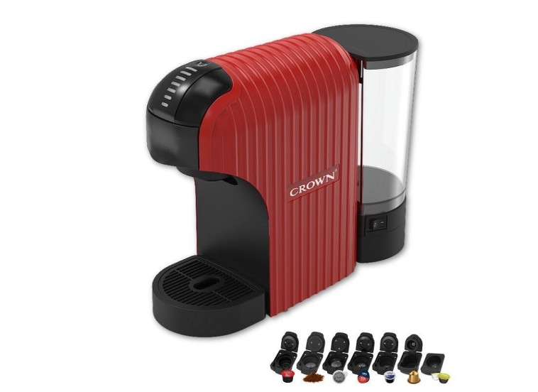 Καφετιέρα Espresso,με κάψουλες, CCM-1532R 7 σε 1, Crown