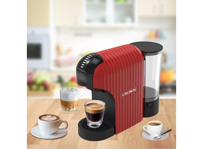 Καφετιέρα Espresso,με κάψουλες, CCM-1532R 7 σε 1, Crown