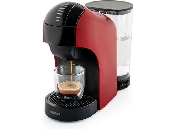 Μηχανή καφέ με κάψουλες MCM-611 Nespresso με πίεση 20bar, Κόκκινο,Muhler Μηχανή καφέ με κάψουλες MCM-611 Nespresso με πίεση 20bar, Κόκκινο,Muhler