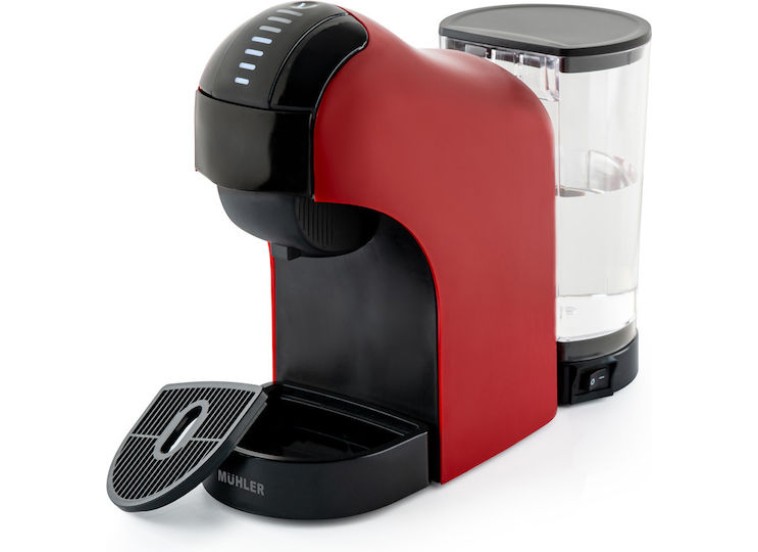 Μηχανή καφέ με κάψουλες MCM-611 Nespresso με πίεση 20bar, Κόκκινο,Muhler Μηχανή καφέ με κάψουλες MCM-611 Nespresso με πίεση 20bar, Κόκκινο,Muhler