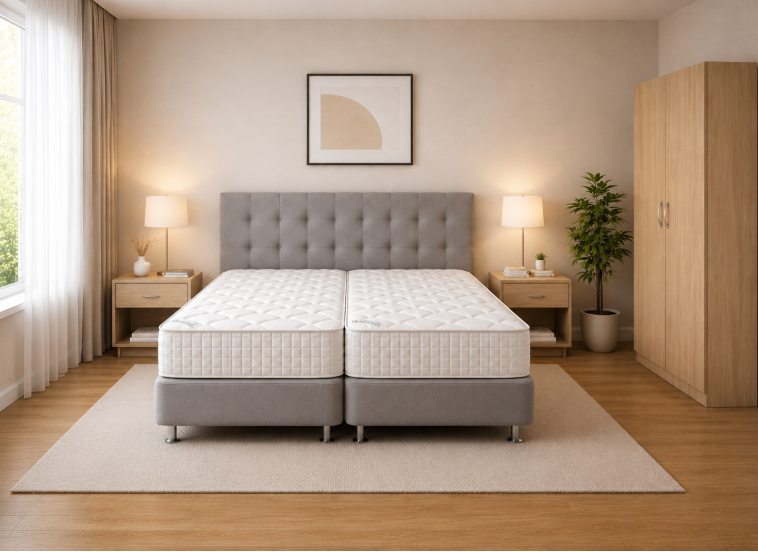 Σετ Κρεβατοκάμαρας Soft Grey Boxspring, 4 τεμαχίων, 160/200/110 εκ., All4home