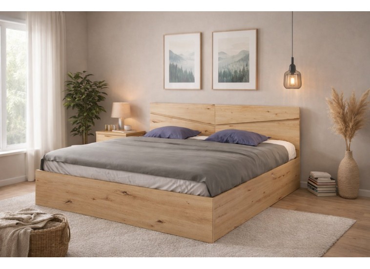 Κρεβάτι Διπλό Luce, 140/200, Genomax