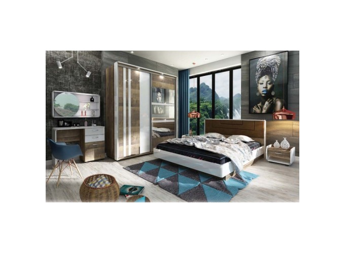 Σετ Κρεβατοκάμαρας 4 τεμαχίων 160/200, Ares, Genomax