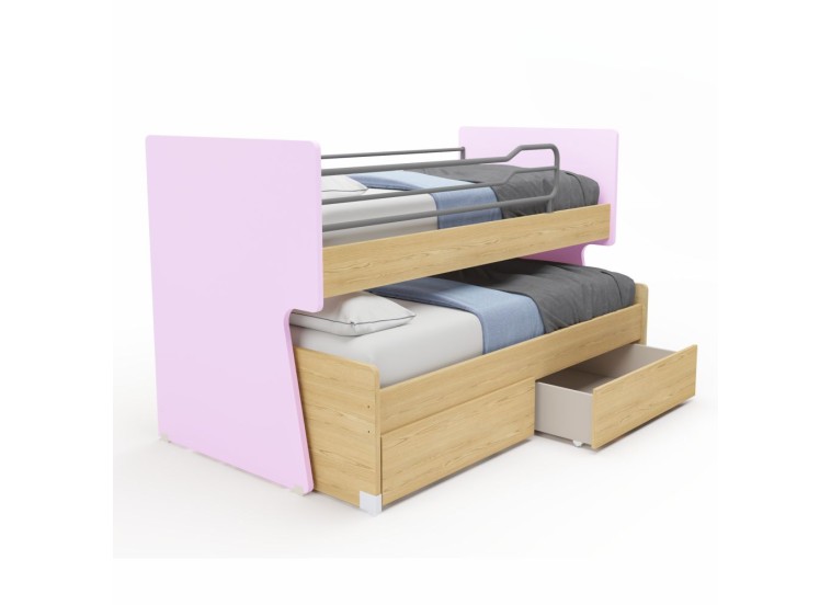 Κουκέτα με συρταρια Obin λιλά 0257 , 90/200, All4home Κουκέτα με συρταρια Obin λιλά 0257 , 90/200, All4home