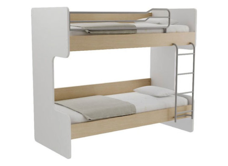 Κουκέτα με συρταρια Obin λευκο 0090, 90/200, All4home Κουκέτα με συρταρια Obin λευκο 0090, 90/200, All4home