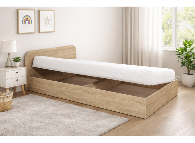 Κρεβάτι μπαούλο διπλό 1212003 Σόνομα, 144/190, Genomax