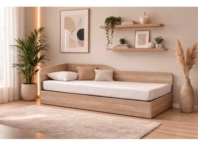 Κρεβάτι ημίδιπλο Cortina Σόνομα, 120/190, Genomax