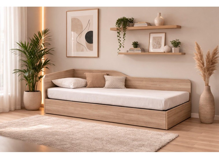 Κρεβάτι ημίδιπλο Cortina Σόνομα, 120/190, Genomax