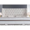 Fabric double bed with mattress and pillows Nerina, beige No. babyface 04, 160x200 cm, All4home Fabric double bed with mattress and pillows Nerina, beige No. babyface 04, 160x200 cm, All4home