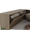 Κρεβάτι ημίδιπλο 120/190 , Flow Καρυδί, 223,5x71x122 εκ., Genomax