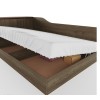 Κρεβάτι ημίδιπλο 120/190 , Flow Καρυδί, 223,5x71x122 εκ., Genomax