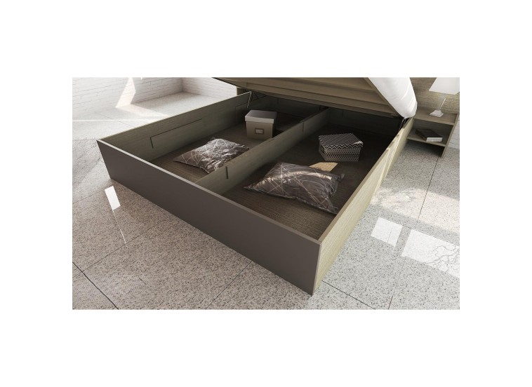 Σετ κρεβατοκάμαρας 3 τεμαχίων,1212007 Μόκα/Latte, με ΔΩΡΟ κουβέρτα. και μηχανισμό ανύψωσης, 226x78x206 εκ., Genomax