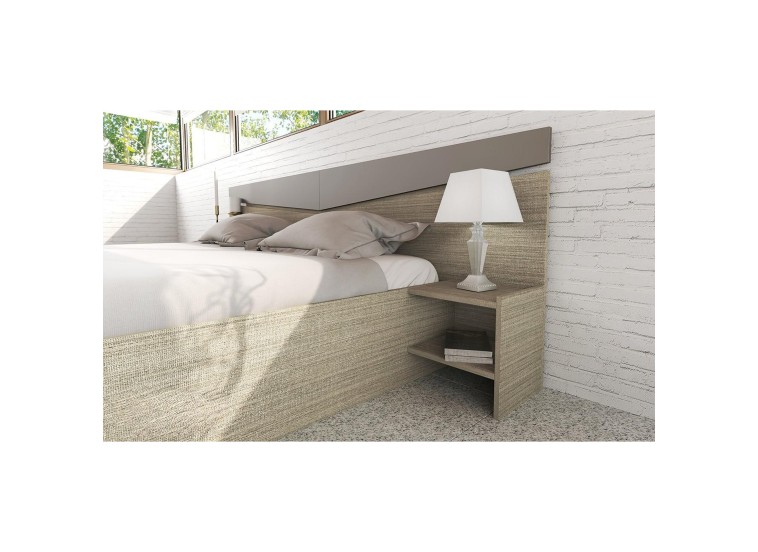 Σετ κρεβατοκάμαρας 3 τεμαχίων, Paris Σόνομα, με ΔΩΡΟ στρώμα 160x200 εκ. και μηχανισμό ανύψωσης, 226x78x206 εκ., Genomax