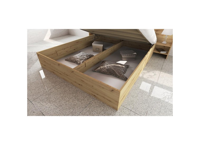 Σετ κρεβατοκάμαρας 3 τεμαχίων,1212007 Σασό, με ΔΩΡΟ κουβέρτα. και μηχανισμό ανύψωσης, 226x78x206 εκ., Genomax