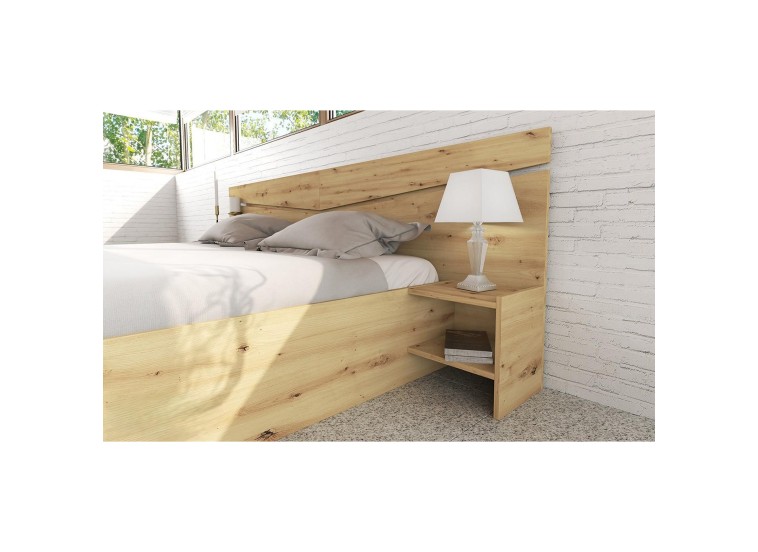 Σετ κρεβατοκάμαρας 3 τεμαχίων,1212007 Σασό, με ΔΩΡΟ κουβέρτα. και μηχανισμό ανύψωσης, 226x78x206 εκ., Genomax