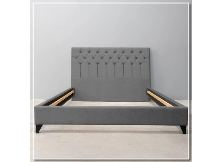 Υφασμάτινο Κρεβάτι, Napoli, γκρι, 160x200 εκ. , All4home