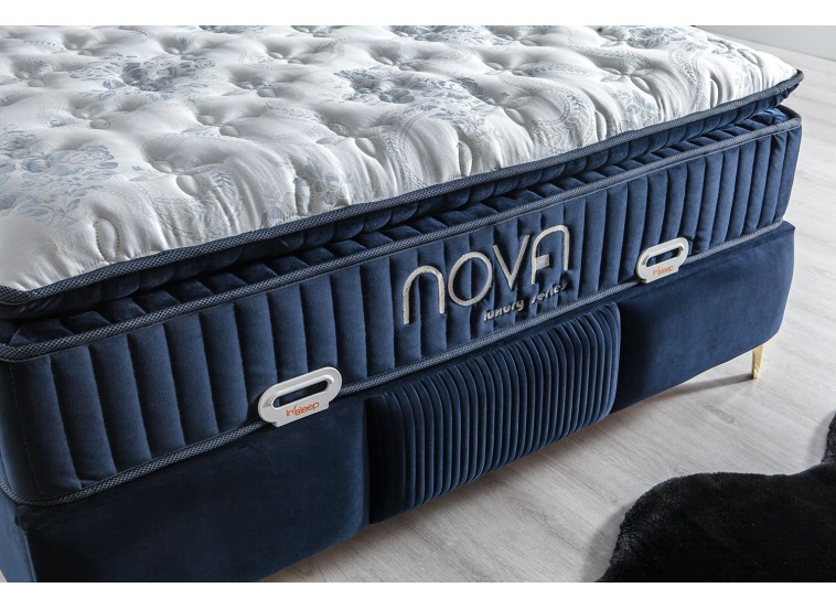 Κρεβάτι υφασμάτινο Nova με αποθηκευτικό χώρο, 90x190 εκ., All4home