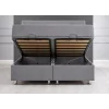 Κρεβάτι υφασμάτινο διπλό Kare - oval baza, GRI 581, 160x200 εκ.,All4home