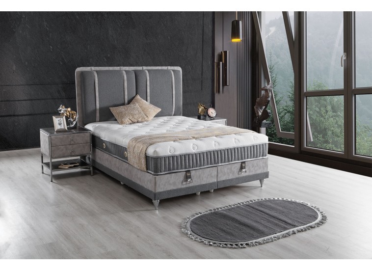 Κρεβάτι υφασμάτινο Torino με αποθηκευτικό χώρο, 120x200 εκ., All4home