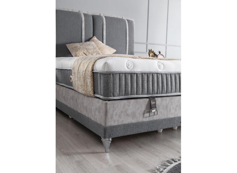 Κρεβάτι υφασμάτινο Torino με αποθηκευτικό χώρο, 120x200 εκ., All4home