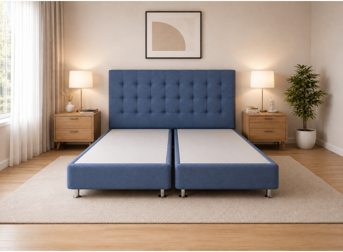 Σετ Κρεβατοκάμαρας Soft Line Blue, 3 τεμαχίων, Zeugma V-114 Grey ,180/200/110 εκ., All4home