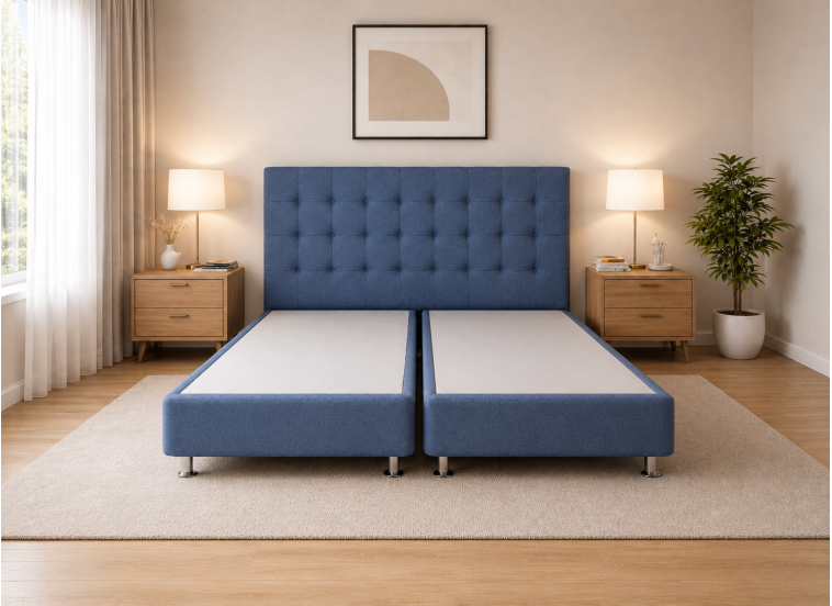 Σετ Κρεβατοκάμαρας Soft Line Blue, 3 τεμαχίων, Zeugma V-114 Grey ,180/200/110 εκ., All4home