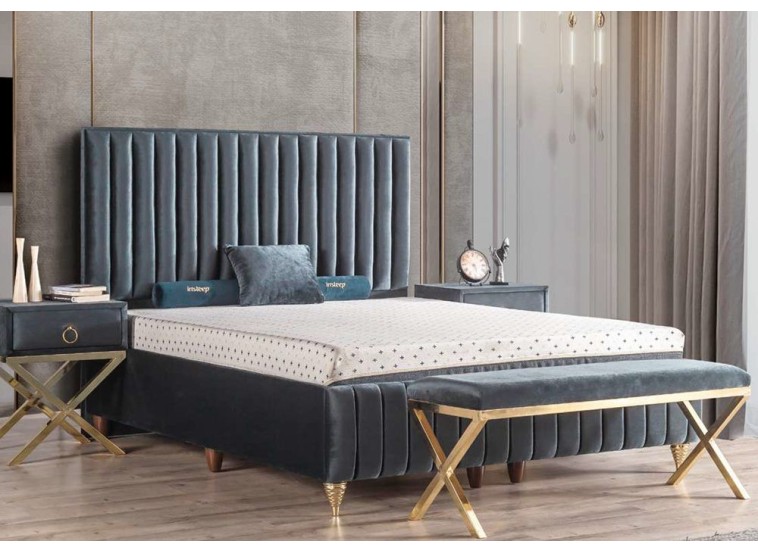 Κρεβάτι υφασμάτινο Prag με αποθηκευτικό χώρο, 120x200 εκ., All4home