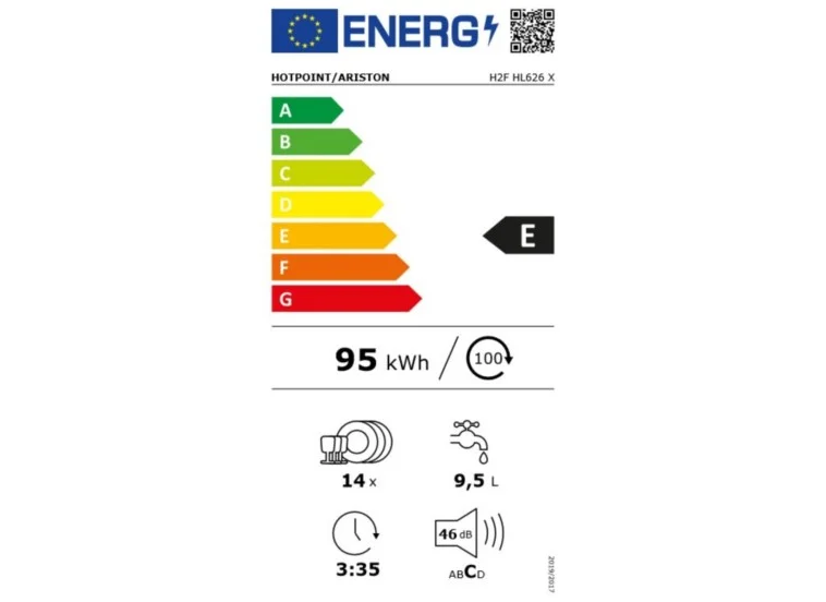 Πλυντήριο πιάτων, για 14 Σερβίτσια Π60xY85εκ. Inox , H2F HL626 X Hotpoint-Ariston
