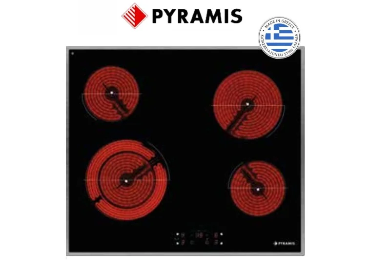 Pyramis PHC61510IFB Κεραμική Εστία Αυτόνομη Inox 58x51εκ. 174020060
