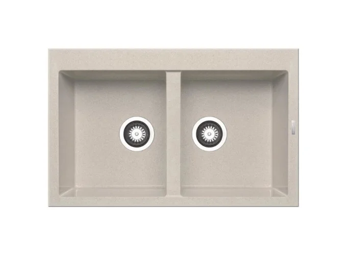 Ένθετος Νεροχύτης, Alazia 2B Dark Beige, 79x50cm, Pyramis 