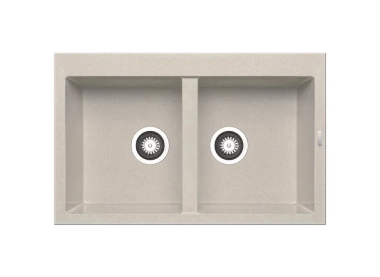 Ένθετος Νεροχύτης, Alazia 2B Dark Beige, 79x50cm, Pyramis 