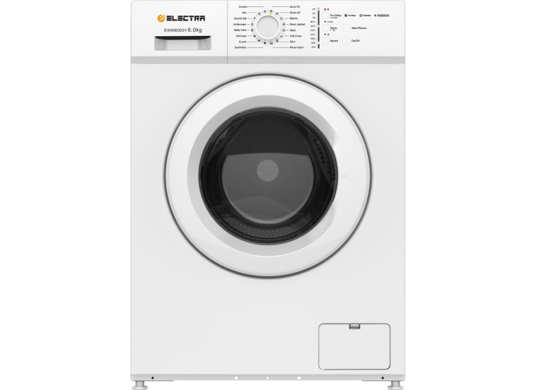 Πλυντήριο ρούχων, Electra EWM60001, 1000 στροφών, 6,00 kg, E, Λευκό Πλυντήριο ρούχων, Electra EWM60001, 1000 στροφών, 6,00 kg, E, Λευκό
