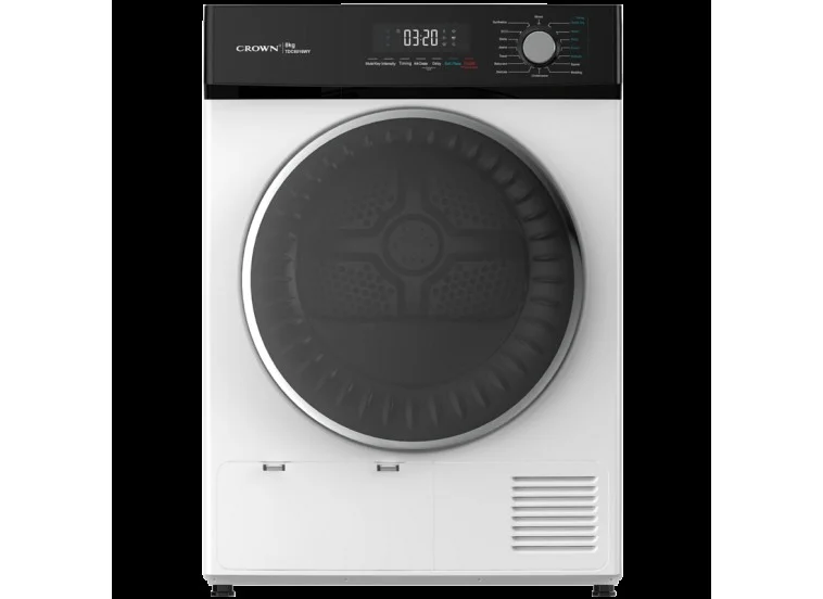 Στεγνωτήριο ρούχων TDC8016WY, 8 kg, E, Λευκό, Crown