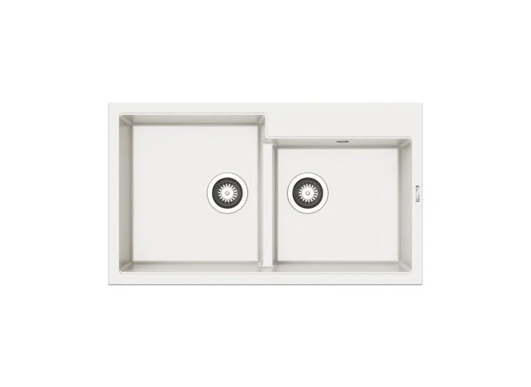 Pyramis Ithaka 1 3/4B Ένθετος Νεροχύτης από Συνθετικό Γρανίτη 86x50cm Snow