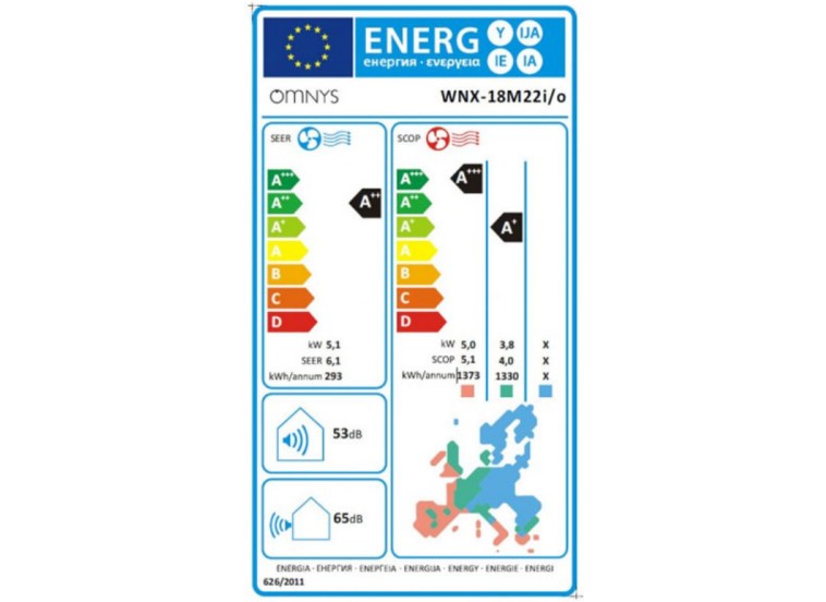 Κλιματιστικό Inverter, 18000 Btu A ++ /A+, WNX-18M22,OMNYS | All4home Κλιματιστικό Inverter, 18000 Btu A ++ /A+, WNX-18M22,OMNYS