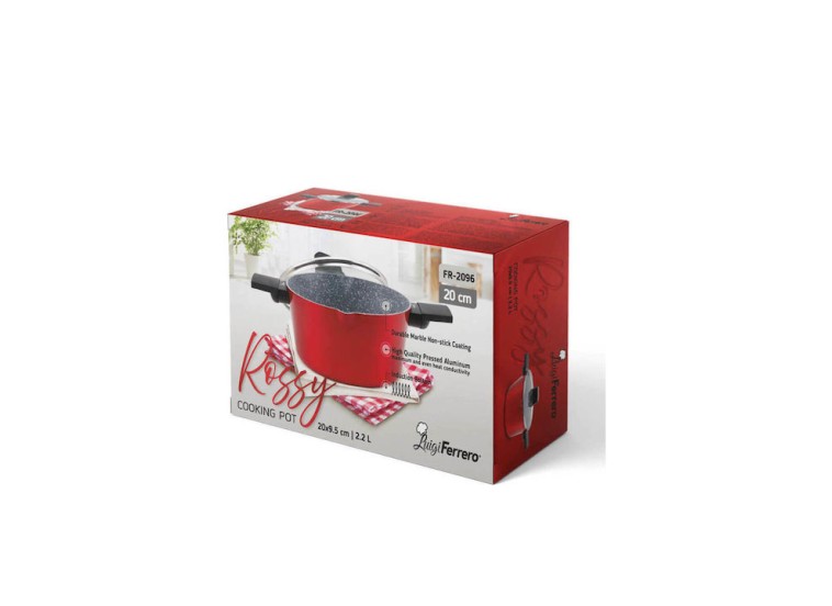 Κατσαρόλα Αλουμινίου 2.2lt / 20cm, FR-2096, Luigi Ferrero Κατσαρόλα Αλουμινίου 2.2lt / 20cm, FR-2096, Luigi Ferrero