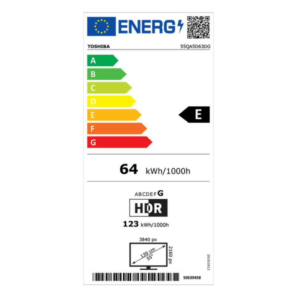 Smart Τηλεόραση 55" , Android , 4K UHD , QLED , HDR (2022), 55QA5D63DG, Toshiba 