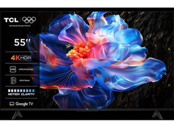 Τηλεόραση 55V6C , 139 cm, 3840x2160 UHD-4K , 55 ιντσών, Android, LED, Smart TV,TCL