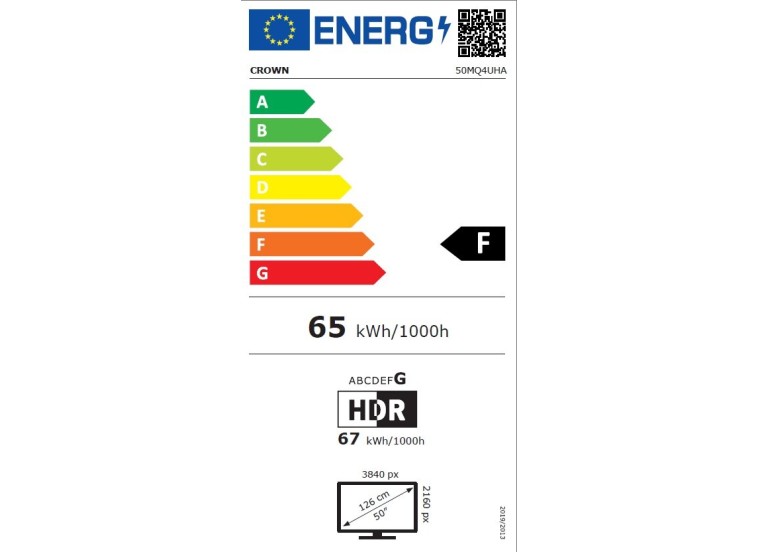 Τηλεόραση Smart, 50"  50MQ4UHA, 127 см, 3840x2160 UHD-4K , 50 inch, Android , QLED , Crown