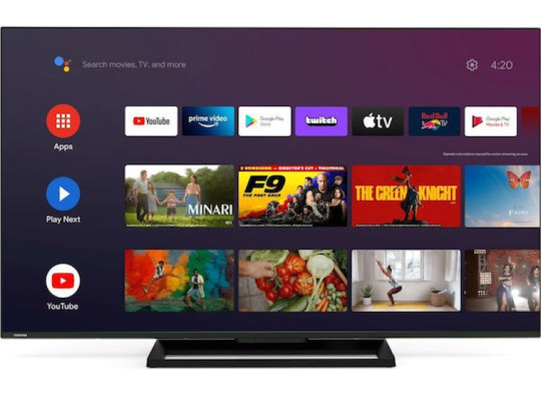 Τηλεόραση 50UA3E63DG ANDROID SMART, UHD-4K, 50" ίντσες, Android, LED, Smart TV,Toshiba