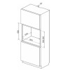 Εντοιχιζόμενος φούρνος, 65λιτ., 59,5x59,5x53 εκ., FCM 510AIX, Crown