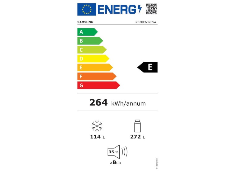 Ψυγειοκαταψύκτης Samsung RB38T600ESA / EF, 390 l, E, No Frost Ψυγειοκαταψύκτης Samsung RB38T600ESA / EF, 390 l, E, No Frost