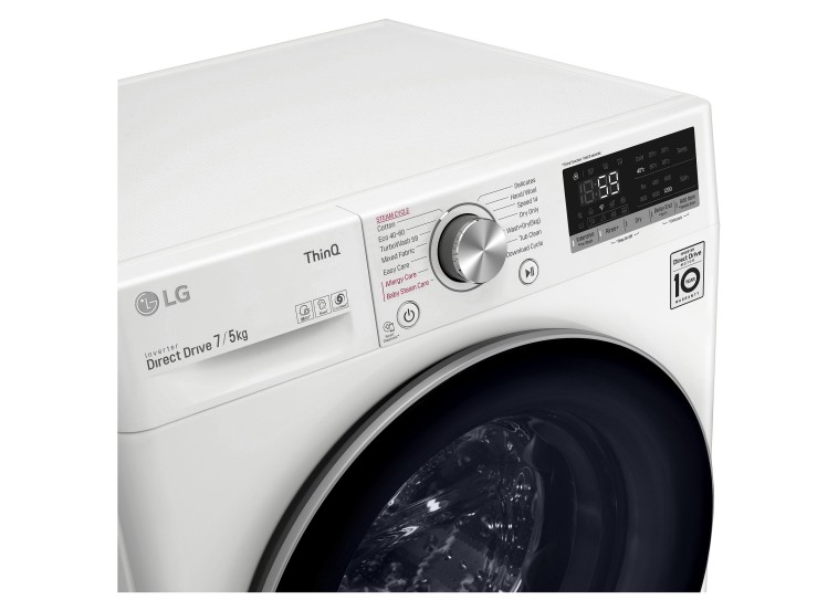 Πλυντήριο - Στεγνωτήριο ρούχων 7kg/ 5kg, LG F2DV5S7S1E, 1200 στροφές , LG Πλυντήριο - Στεγνωτήριο ρούχων 7kg/ 5kg, LG F2DV5S7S1E, 1200 στροφές , LG