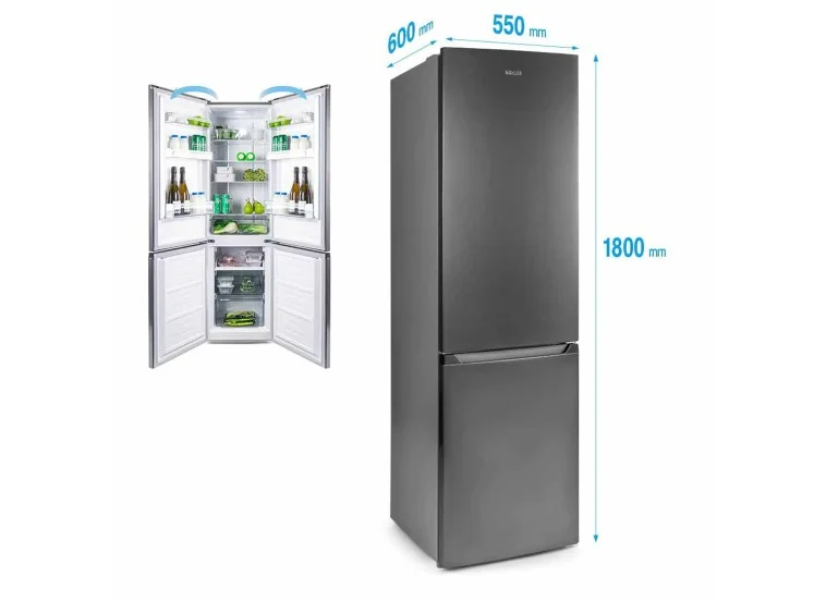 Ψυγειοκαταψύκτης 252lt NoFrost Υ186xΠ60xΒ55εκ. Λευκός NFC180IE ,Muhler